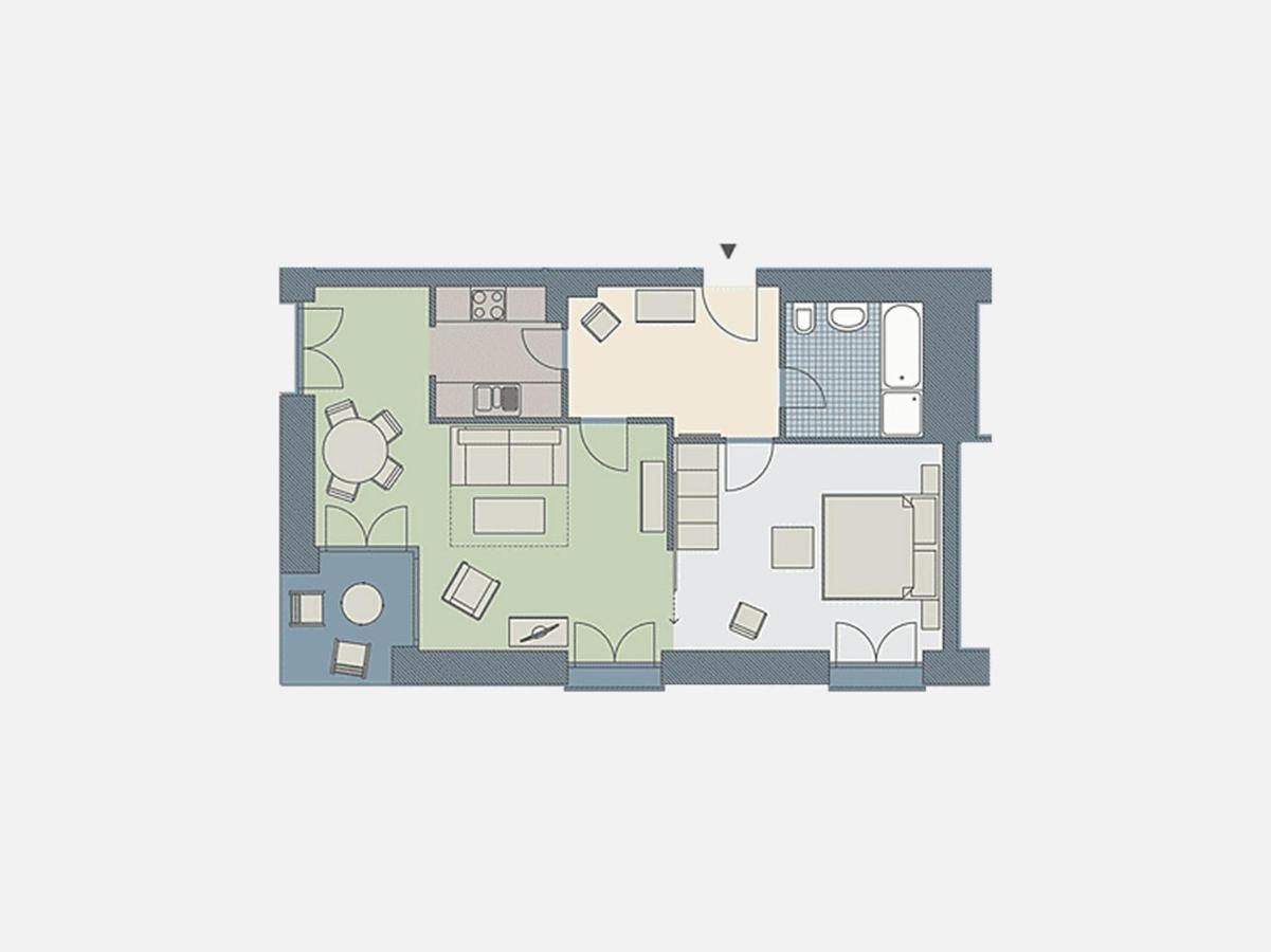 Apartment Kaiservillen - Mit 1 Schlafzimmer Und Terrasse D102 *